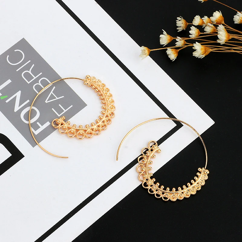 Женские серьги кольца YUKAM в этническом стиле сережки панк|hoop earrings for women|hoop