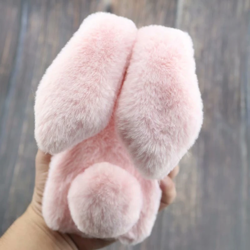 SYCASE For iPhone X XR XsMax Winter Cute Rabbit Furry phone case All Inclusive Drop Protection Cover Case Girl |