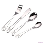 Набор детской чайной ложки из нержавеющей стали, 4 шт.компл.