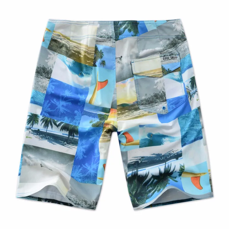 Мужские пляжные шорты GSOU SNOW быстросохнущие с принтом спортивные для кайт