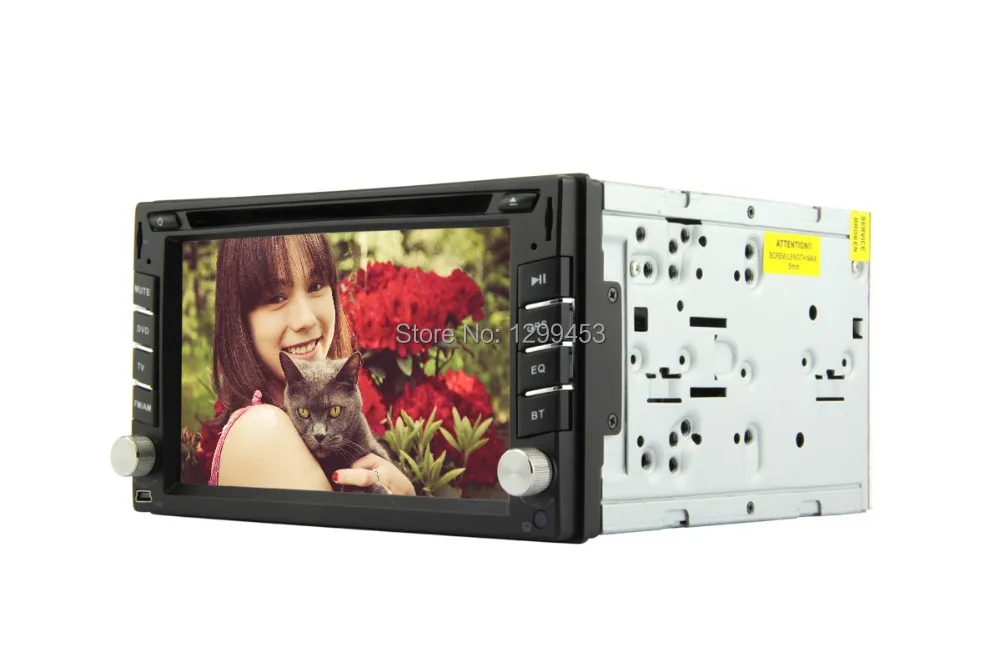 6,2-дюймовый универсальный 2 Din автомобильный DVD-плеер с навигацией GPS (по желанию) BT RDS сенсорный экран TV (по желанию) радио включено.