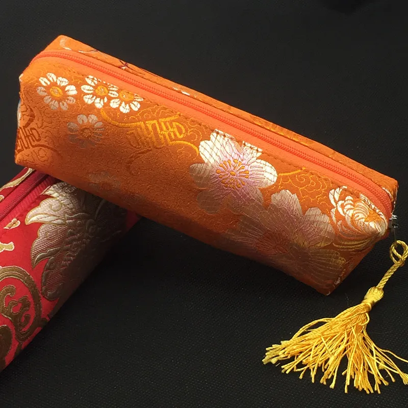 Водонепроницаемая сумка на молнии дорожная кисточка шелковая парча ожерелье