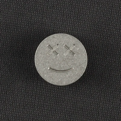 smile gray 1 шт. титановые бусины для ножа в форме кнопки, лицевые бусы на веревочке из титанового сплава, экспрессивные паракордовые бусины EDC DIY - Цвет: smile gray