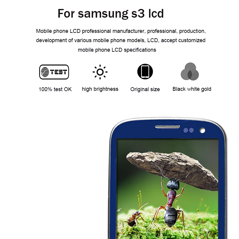 S3 LCD для Samsung Galaxy i9300 ЖК-экран сенсорный экран дигитайзер сенсор в сборе с рамкой