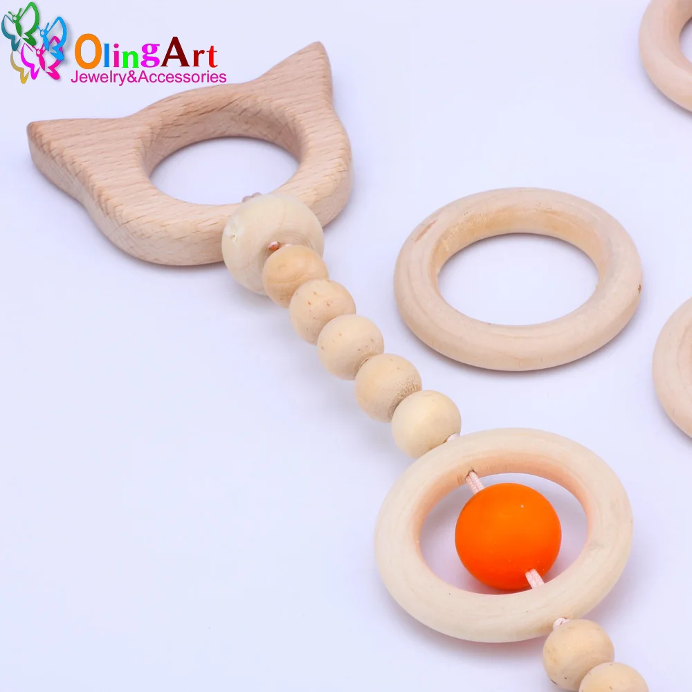 Кольцо OlingArt из натурального дерева 40 мм 8 шт./лот|diy craft|natural wood ringswooden circle |