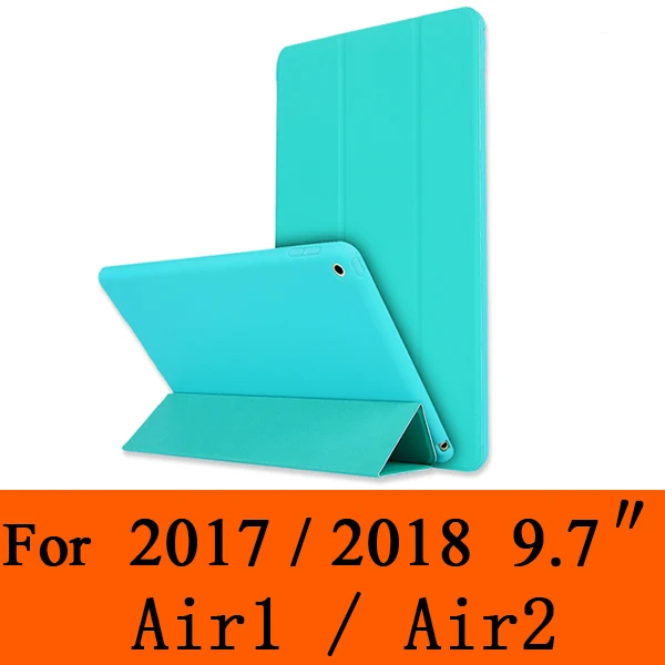 Mint Green 9.7inch Rovtop Чехол для iPad 9,7 Air 2 Air 1 Pro 10,5 чехол силиконовый мягкий кожаный смарт-чехол для поколения Funda - Цвет: Mint Green 9.7inch