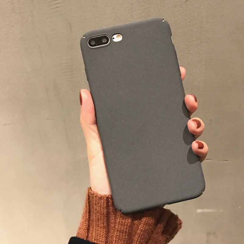 Dulcii Cases for iPhone 8 7 6s 6 5 SE Matte Anti-fingerprint Plastic Mobile Phone Back Case Plus - Wine Red |