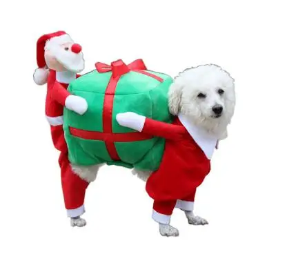 2017 Новый милый Рождественский костюм для собак и кошек Модный Санта Клаус