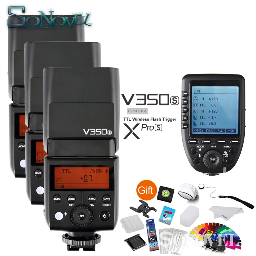 

Godox V350S TTL HSS 1/8000s X System Camera Flash Speedlite With Built-in 2000mAh Li-ion Battery + Xpro-S Transmitter for Sony