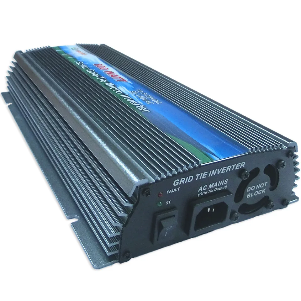 800 Вт Солнечный на сетке инвертор DC10.5-28V к AC110V/220 В Чистая синусоида Солнечная