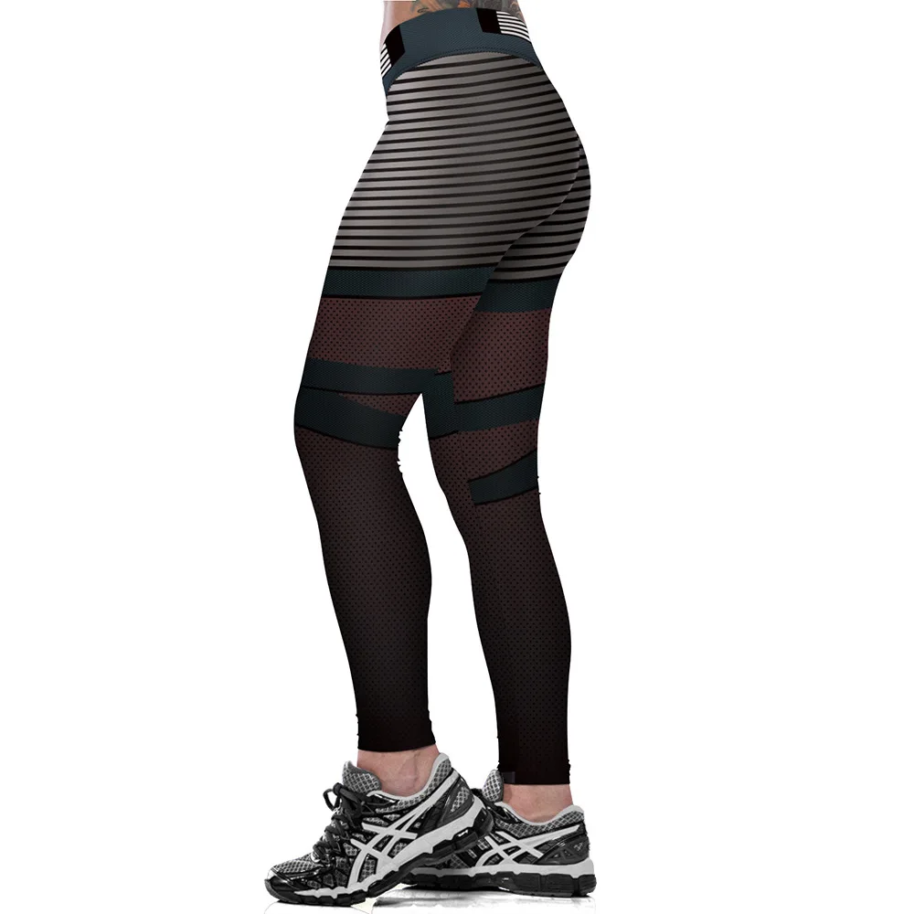Леггинсы для фитнеса в полоску с 3D Цифровым принтом|fitness legging|digital printleggings leggings |