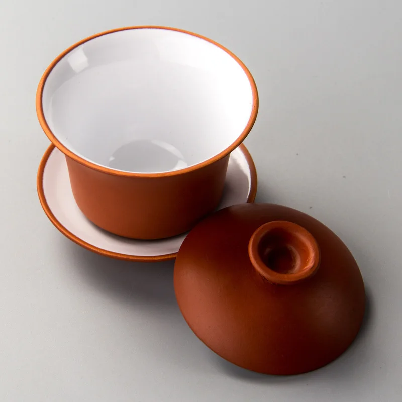 Высококачественный Фиолетовый глиняный чайный набор Gaiwan элегантная китайская