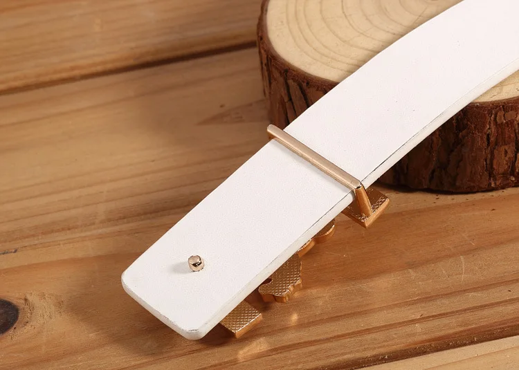 Mens Gold Horse Belt Buckle Genuine Leather Wristband Man men's casual leather belt male All-match ladies fashion belts latest |