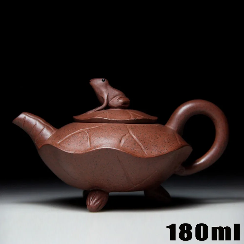 

Famous Teapot Yixing Teapots 180ml Ceramic Chinese Handmade [Bouns 3 cups] Purple Clay Kung Fu Set Zisha Porcelain Kettle Sets