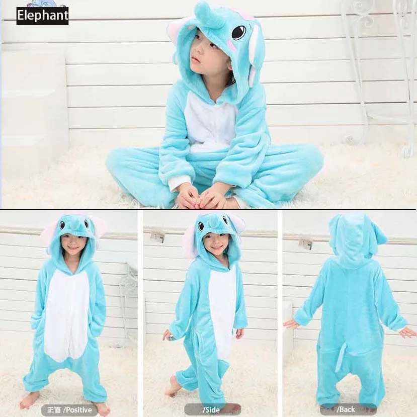Пижама детская фланелевая в виде слона унисекс|onesie pyjamas|cosplay costumepajama cosplay |