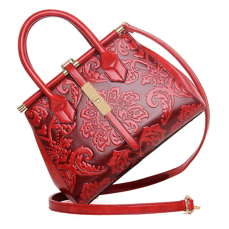 2018 Высококачественная женская сумка из тисненой кожи в китайском стиле