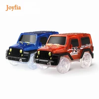 magical electronics led car toys flashing lights play with glowing racing tracks diecast together kids gift