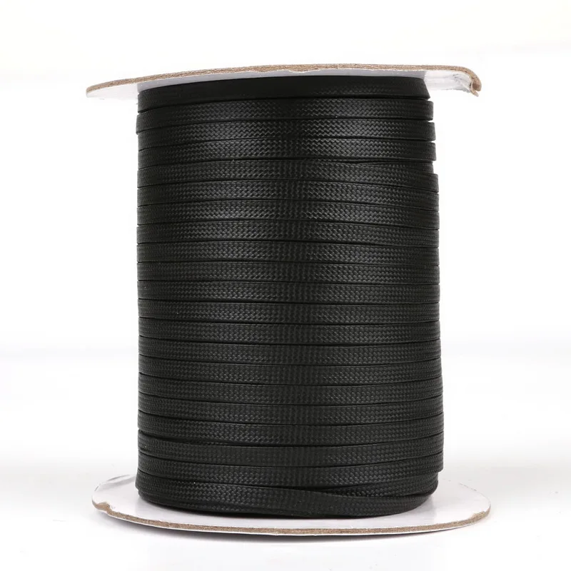 Лидер продаж черный плоский вощеный шнур шириной 2/4/6/8/10 мм корейский веревка для