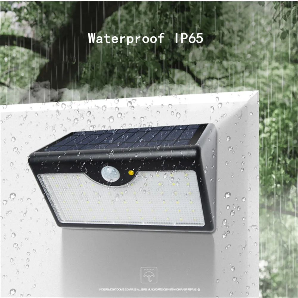 Дистанционный 60LED наружный Солнечный свет PIR датчик движения садовый