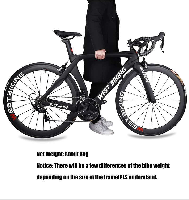 WEST BIKING карбоновый шоссейный велосипед 22 скорости 700C шоссейный гоночный велосипед с SHIMANO R7000 карбоновый велосипед Bicicleta