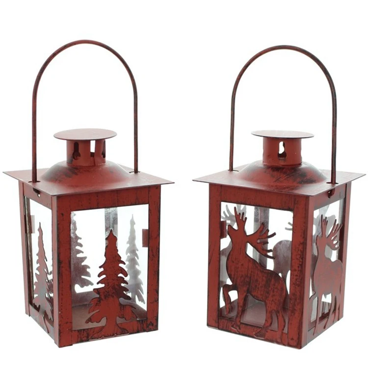 Christmas Decoration Candles Typhoon Lanterns Trees Deer And Elk Decorations Red | Дом и сад