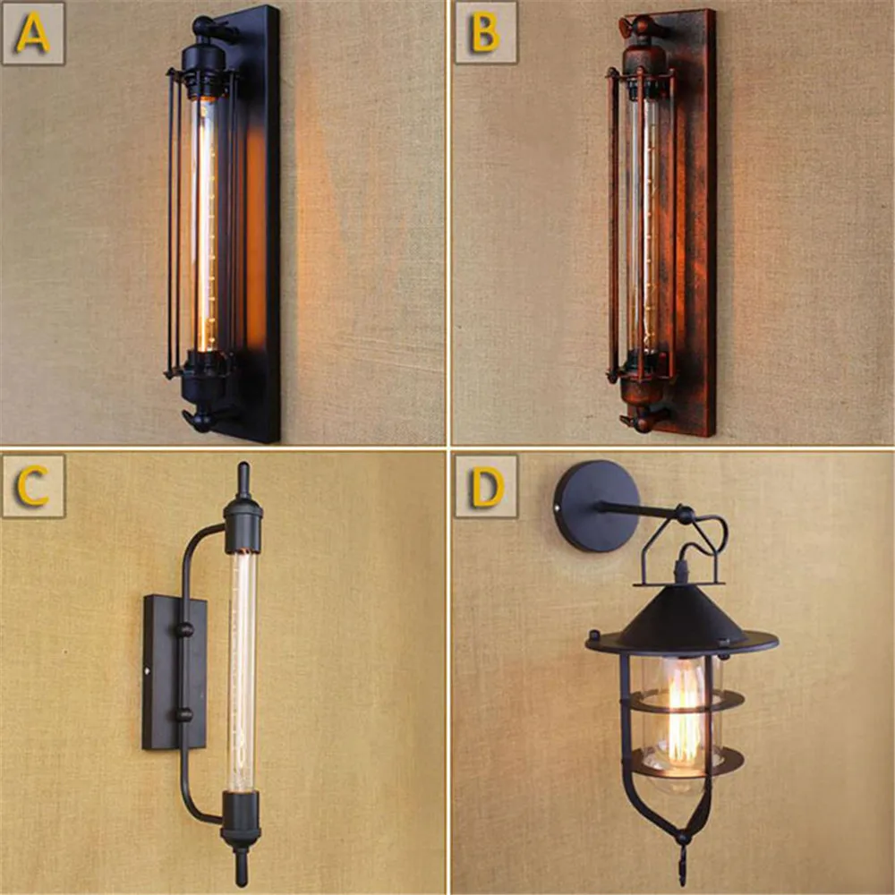 Arandelas de Parede do Vintage Iluminação para Casa Luz de Parede Steampunk Edison Lâmpada Lâmpadas Arte Deco Decorativa Arandelas Ac110v 220v T30