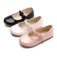 2019 autumn new childrens leather shoes girl flowers princess shoes spring autumn elegant student dance wedding party shoes