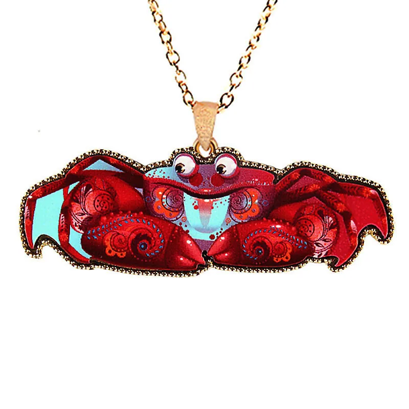 6 шт./лот красочные Краб симпатичный кулон колье ювелирные изделия девушки