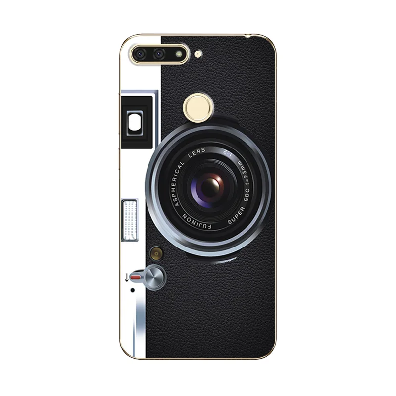 Мягкий ТПУ чехол для телефона Huawei Honor 7A Pro мягкий с красочным рисунком Новый Honor7A 5 7