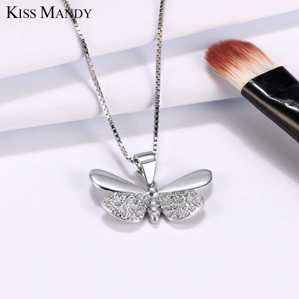 Женское ожерелье из серебра 925 пробы в форме бабочки|Ожерелья| |