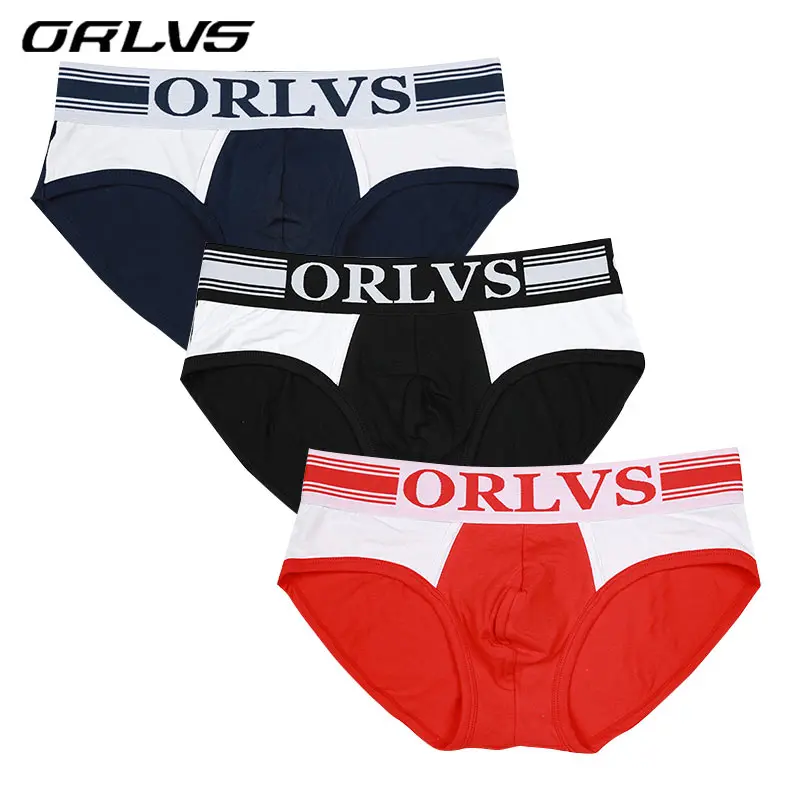 Новинка 2018 бренд ORLVS мужское нижнее белье с веселыми рисунками трусы Мужское