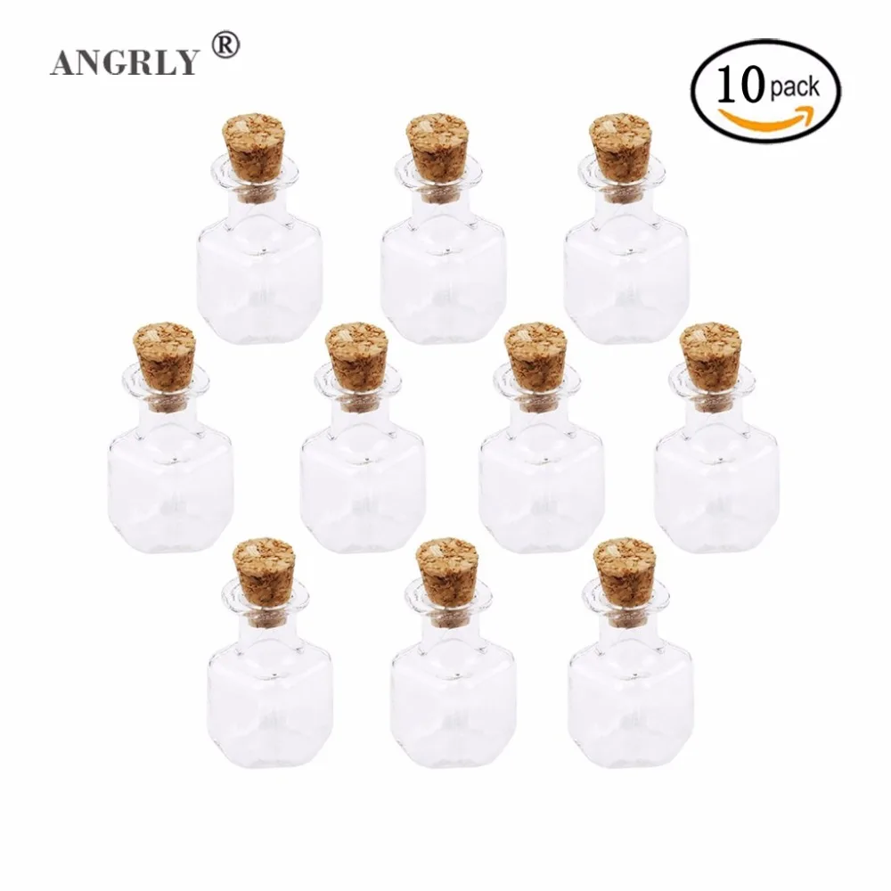 10 шт Мини Маленькие маленькие прозрачные пробки стеклянные бутылки с пробкой
