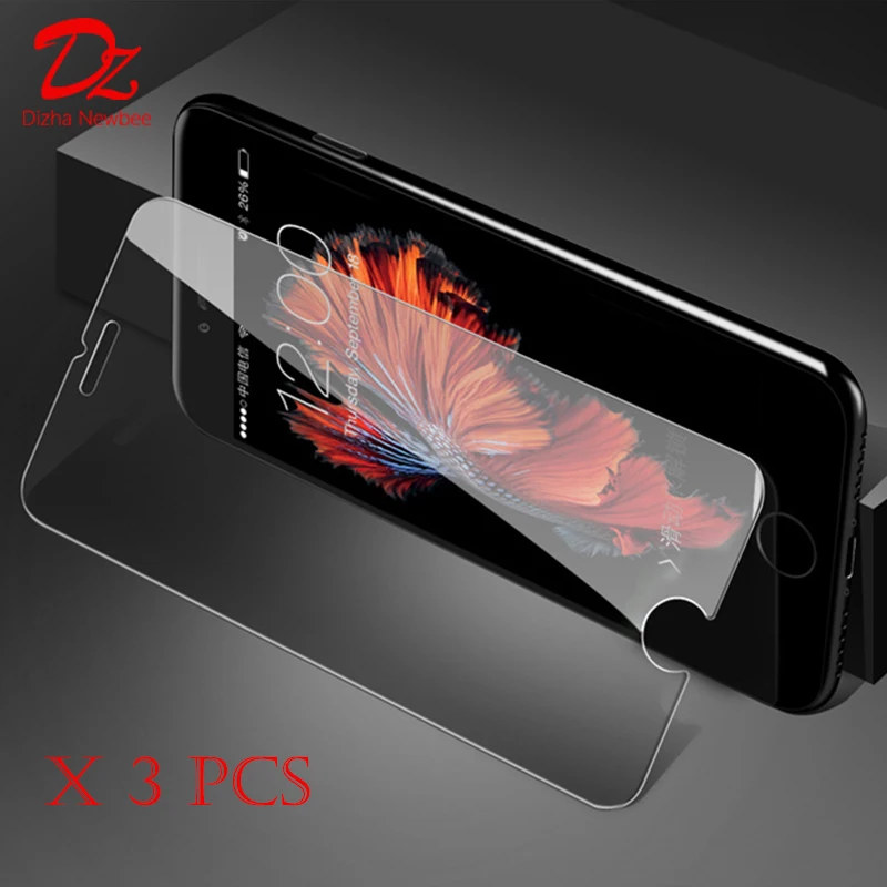 Защитное стекло закаленное 9H 2.5D Arc для iphone X 8 Plus 6 6s 7 3 шт. | Мобильные телефоны и