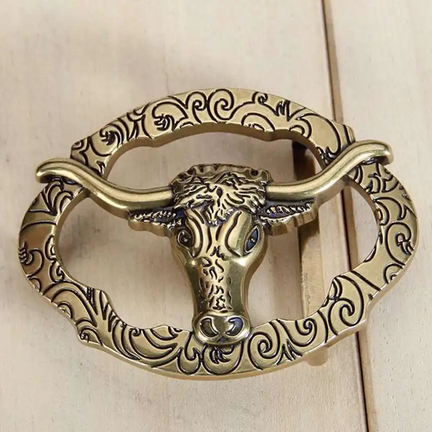 

Bronze Belt Buckle Plate buckle Fashion Man's belt buckle size:5.5*7cm,Suitable for 3.3-3.8cm belt NEW Belt Agio 3D animal stud