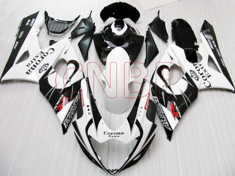 Пластиковые обтекатели GSX R1000 2005 2006 K5 черные белые Обтекатели для мотоциклов GSXR1000