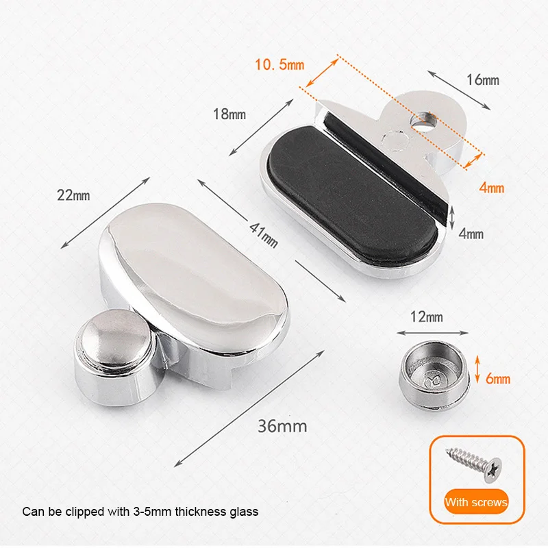 HOT 4 Pcs Glass Clamp Bathroom Mirror Clips Zinc Alloy Clip Shelf Support Brackets Holder TI99 | Обустройство дома