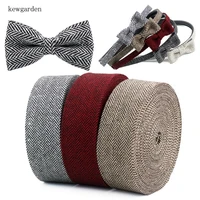 kewgarden geometric stripe pattern linen fabric layering cloth ribbons 50mm 25mm 10mm handmade tape diy bow tie riband 5mlot
