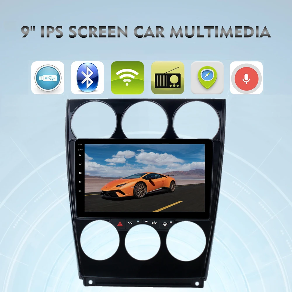 Автомобильный мультимедийный плеер 9 &quotдля Mazda 6 радио GPS навигация 2006 2007 2008 2009 2010