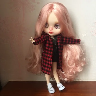 1/6 bjd blyth кукла аксессуары для кукольной одежды модная клетчатая рубашка для 30 см blyth одежда 30 см Кукла аксессуар Одежда для Барби