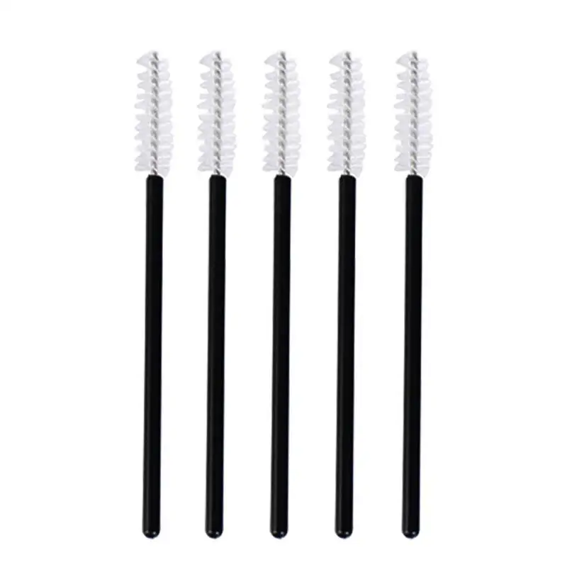 White 5pcs 5/10pcs Eyelash Extension Disposable Eyebrow brush Mascara Wand Applicator Spoolers Eye Lashes Cosmetic Brushes Set Makeup Tools - Цвет: White 5pcs