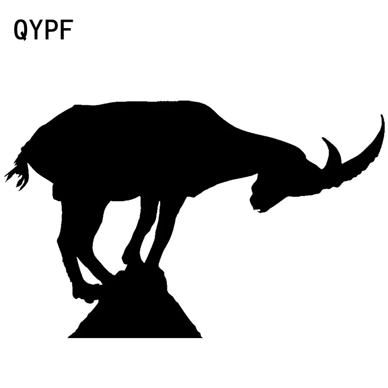 QYPF 20 см * 12 4 Коза выглядит вниз у подножия гор Виниловая наклейка для автомобиля