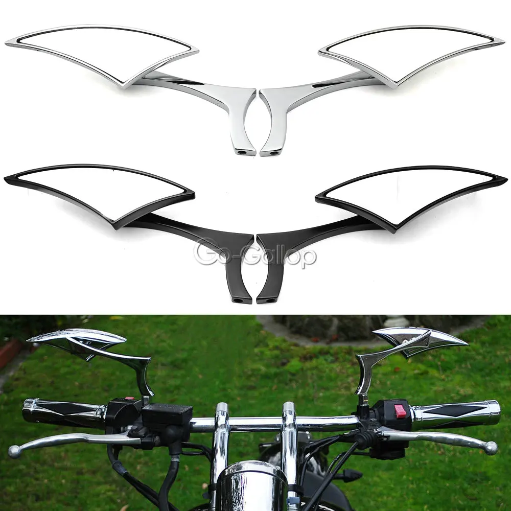 Chrome/Black Blade мотоциклетные боковые зеркала заднего вида для Honda VTX 1300 C R S RETRO Shadow Spirit