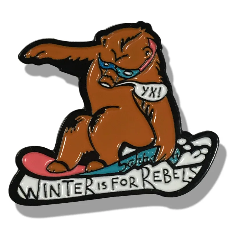 Жесткая эмаль отворот Pin Дешевые OEM значки на заказ металлические с животными pin |