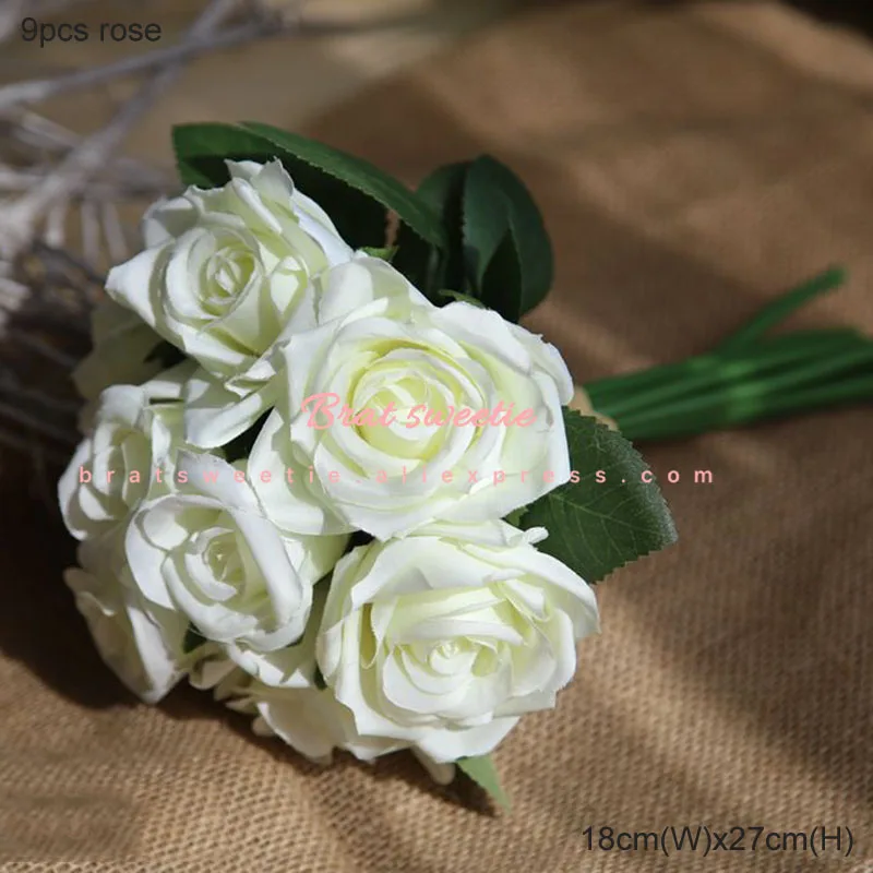 9pc milkywhite rose Металлическая Серебряная одноразовая посуда бумажные соломинки тарелки Свадебные Рождественские украшения на день рождения принадлежности для взрослых - Цвет: 9pc milkywhite rose