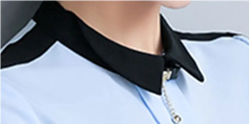 Повседневная одежда с длинными рукавами Свободная блузка воротником-стойкой