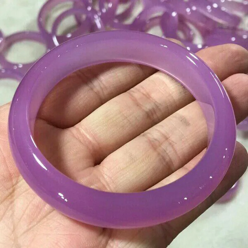 Natural Ice Purple Chalcedony Jade Bracelet Fashion Temperament Jewelry Gems Accessories Gifts Wholesale