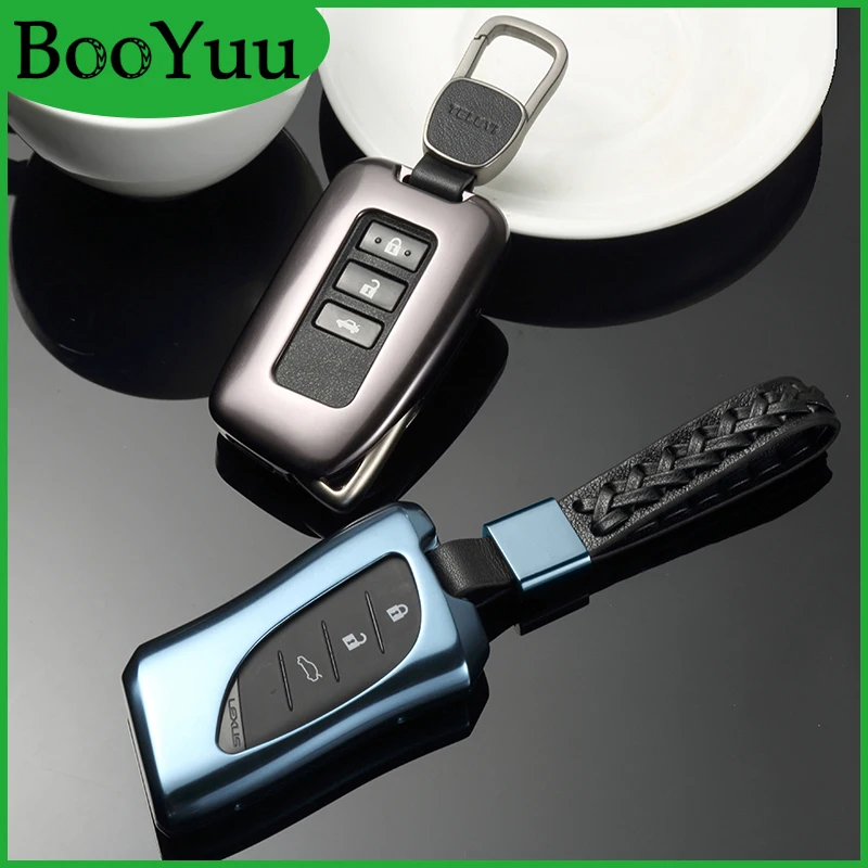 Booyuu Fashion Aluminium Alloy 3button Remote Key Car key Case Cove For Lexus ES LS LC 2018 keychain Accessories | Автомобили и