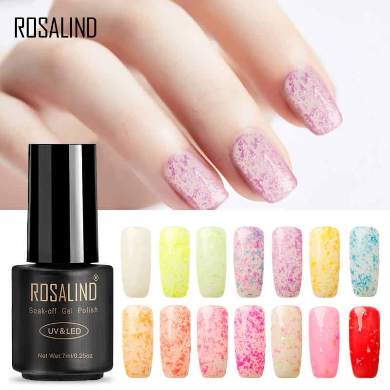 ROSALIND 1 шт. гель Блестящий праймер лак для ногтей отмачиваемый белый базовый