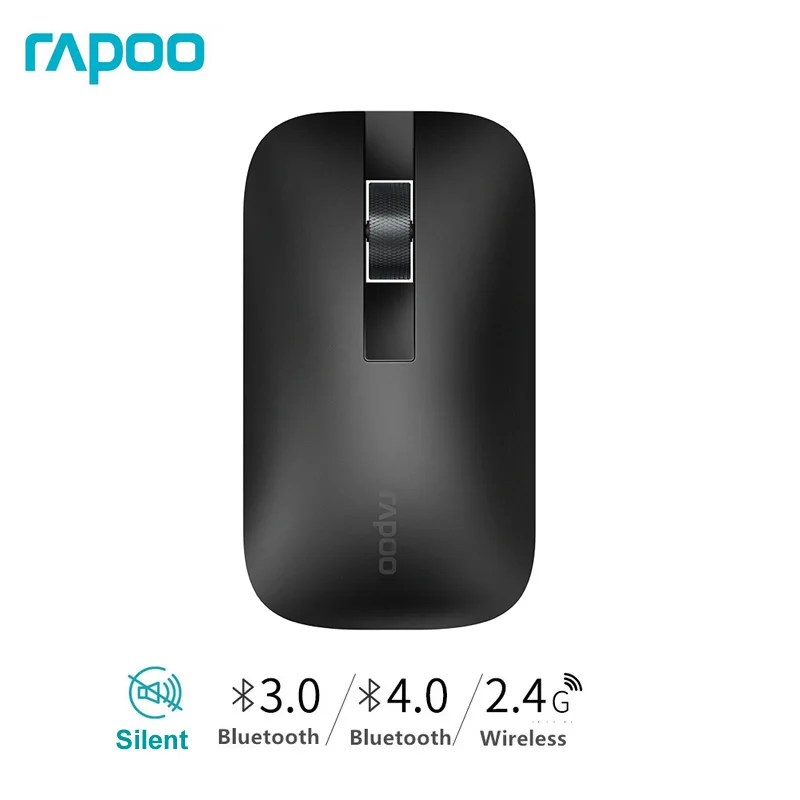 Rapoo M550 многомодовая беспроводная мышь USB для ноутбука Bluetooth 3,0, 4,0 и 2,4G 1300 dpi Bluetooth мышь мини-ПК мышь для дома и офиса