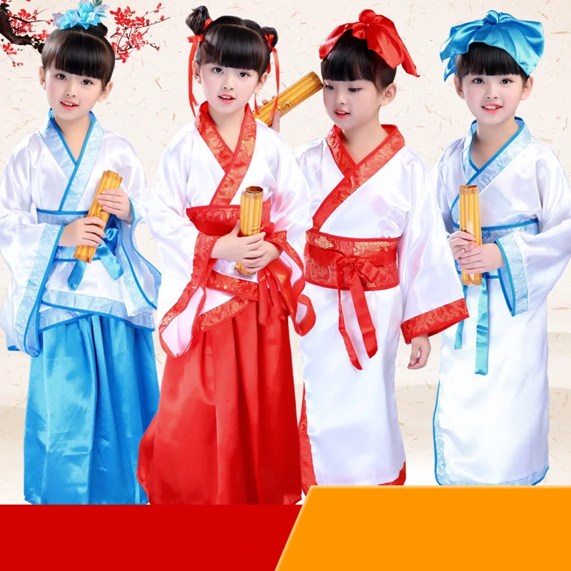 Chinese style Hanfu Children's Day performance costumes kindergarten for boys and girls show |